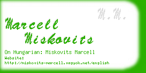marcell miskovits business card